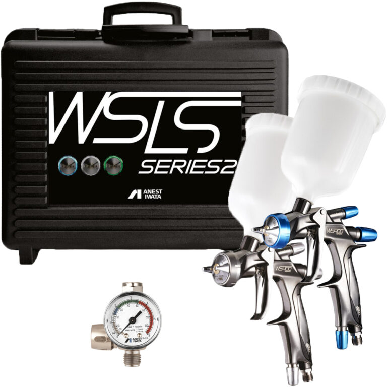 Pistoale de vopsit auto profesionale Anest Iwata SUPERIOR SET WS-400SR2 Clear și WS-400SR2 Base
