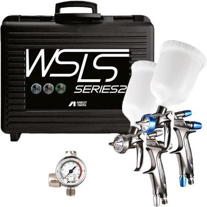 Pistoale de vopsit auto profesionale Anest Iwata SUPERIOR SET WS-400SR2 Clear și WS-400SR2 Base