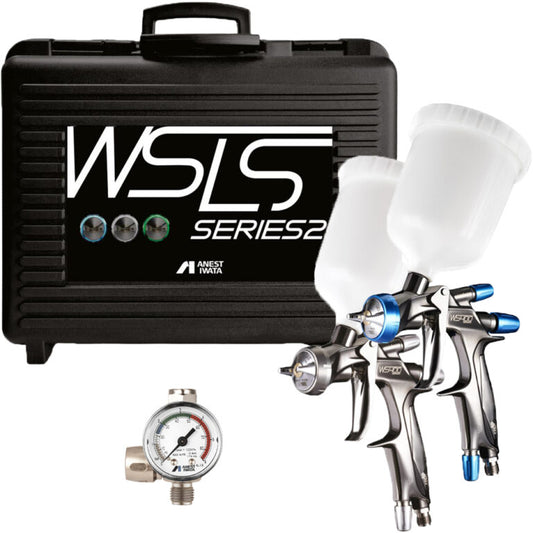 Pistoale de vopsit auto profesionale Anest Iwata SUPERIOR SET WS-400SR2 Clear și WS-400SR2 Base