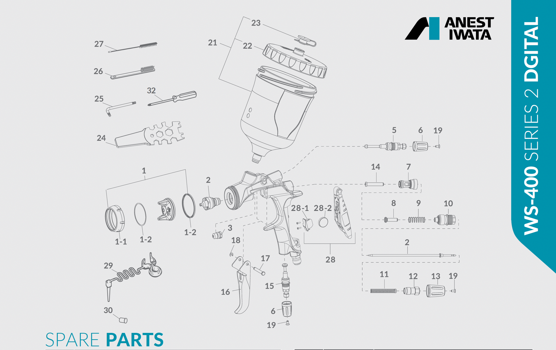 Pistol de vopsit LS-400SR2 Digital Anest Iwata