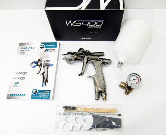 Pistol de vopsit profesional Anest Iwata WS-400 SR2 Clear Pininfarina Pro Set