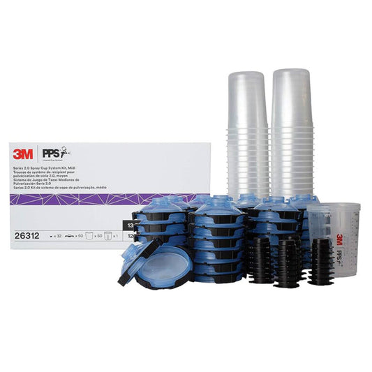 Set PPS 3M - 2.0 midi 400 ml, 50 pahare cu capace și site 200 microni