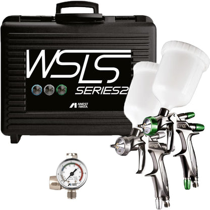 set superior pistoale de vopsit anest iwata WS-400 sr2 clear si LS-400 sr2 base 