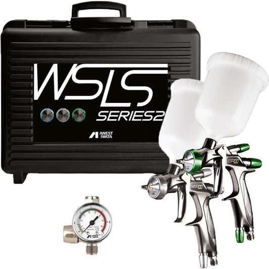 set superior pistoale de vopsit anest iwata WS-400 sr2 clear si LS-400 sr2 base 