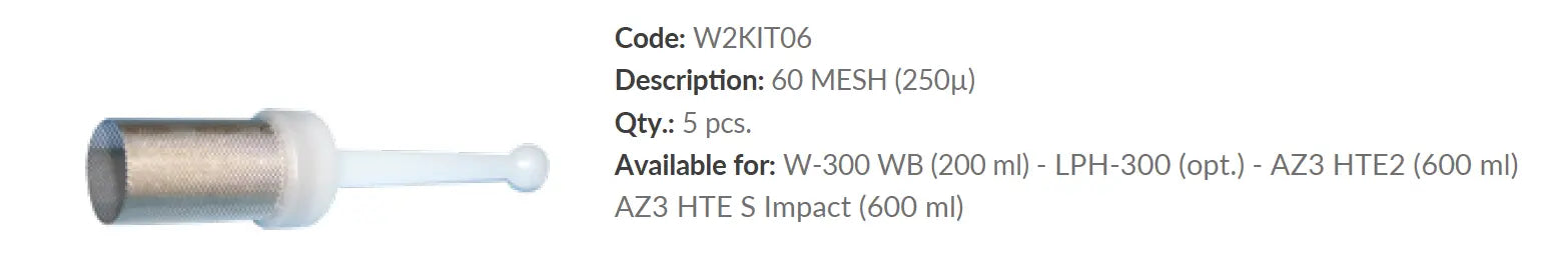 Filtre pentru pistoale de vopsit modelele W-300 și LPH-300 Anest Iwata, AirGunsa AZ3 HTE2 și AZ3 HTE-S Impact