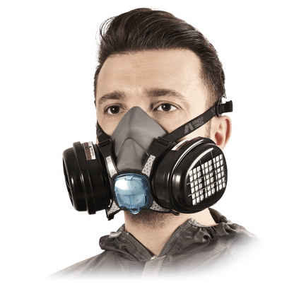 Mască protecție vopsitorie Viper cu filtre A2P3R / AB1P2R – pentru vapori și gaze
